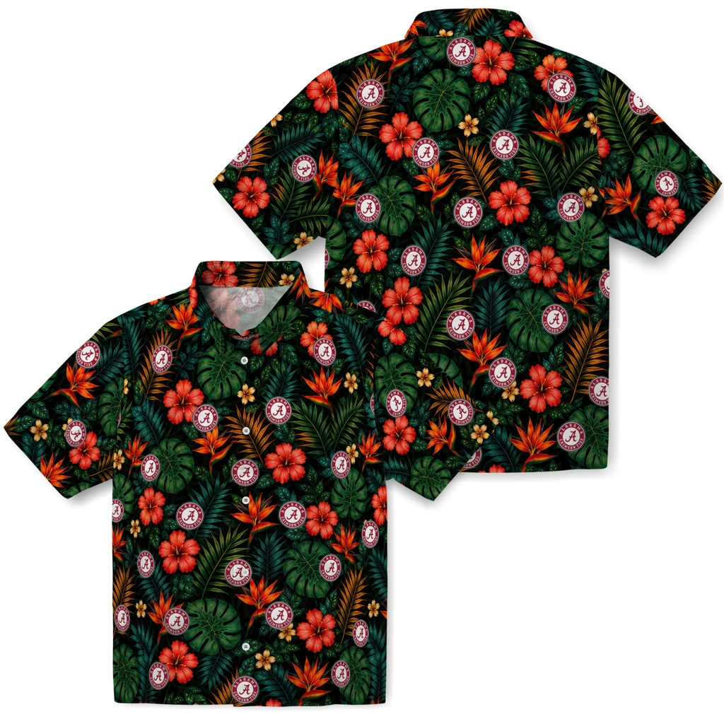 Alabama Crimson Tide Hawaiian Shirt - Custom Dark Green Alabama Crimson Tide Hawaiian Shirt - Custom Dark Green