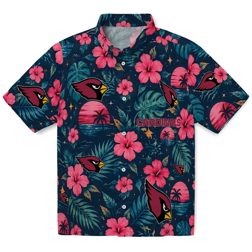 Arizona Cardinals Hawaiian Shirt - Customized Red Blue