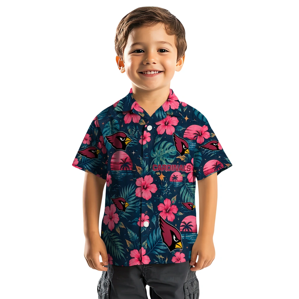 Arizona Cardinals Hawaiian Shirt - Customized Red Blue Arizona Cardinals Hawaiian Shirt - Customized Red Blue