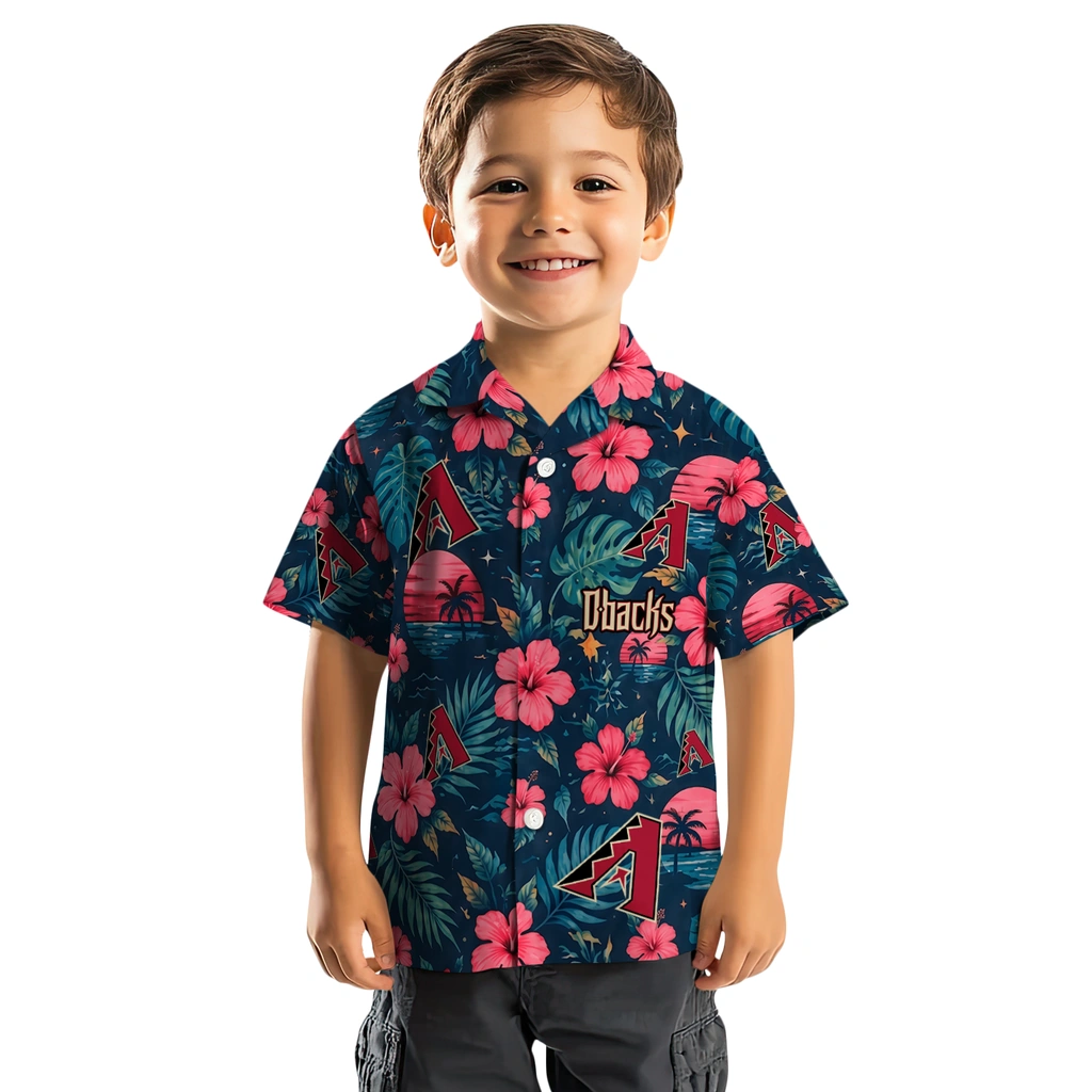 Arizona Diamondbacks Hawaiian Shirt - Customized Red Blue Arizona Diamondbacks Hawaiian Shirt - Customized Red Blue