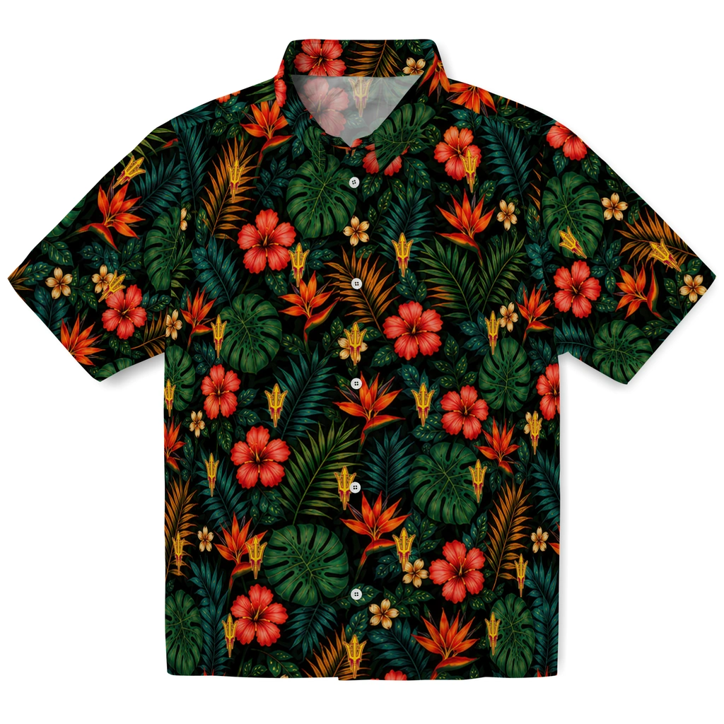 Arizona State Sun Devils Hawaiian Shirt - Custom Dark Green