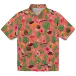 Arkansas Razorbacks Hawaiian Shirt - Personalized Coral Pink 1 Arkansas Razorbacks Hawaiian Shirt – Personalized Coral Pink