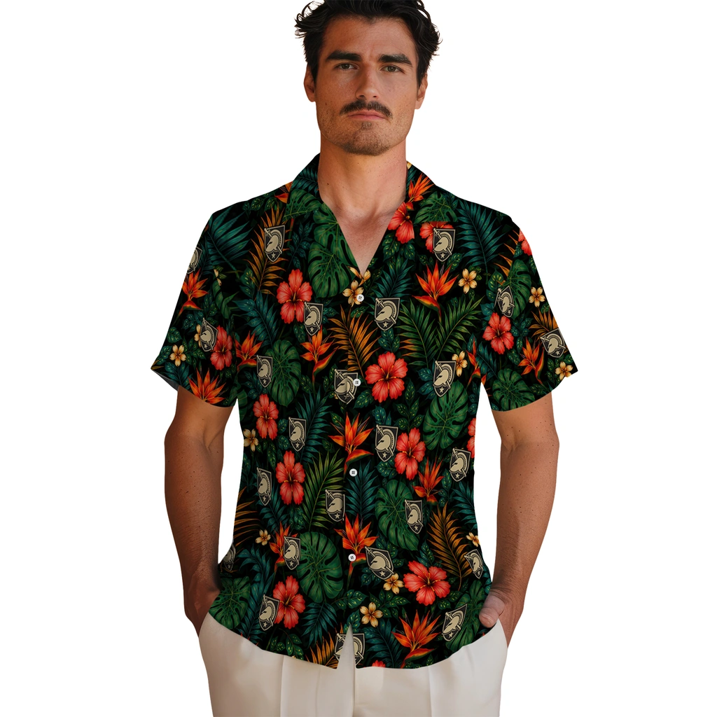 Army Black Knights Hawaiian Shirt - Personalized Dark Green Army Black Knights Hawaiian Shirt - Personalized Dark Green