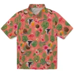 Atlanta Falcons Hawaiian Shirt - Custom Coral Pink 1 Atlanta Falcons Hawaiian Shirt – Custom Coral Pink