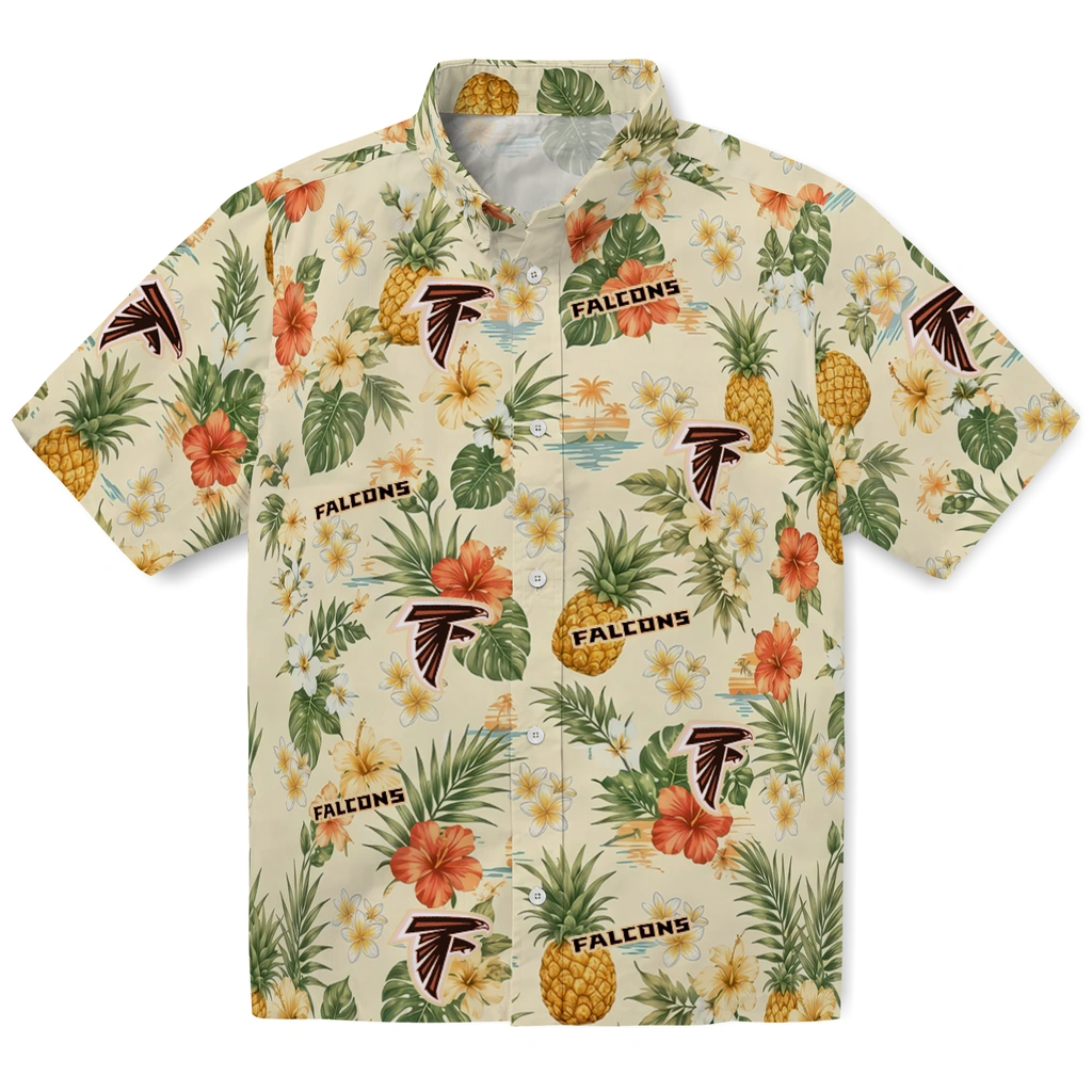 Atlanta Falcons Hawaiian Shirt - Customized Cream