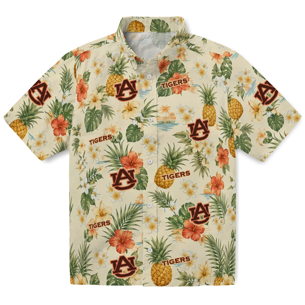 Auburn Tigers Hawaiian Shirt - Customized Cream