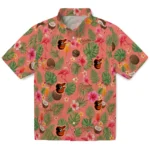 Baltimore Orioles Hawaiian Shirt - Customized Coral Pink 1 Baltimore Orioles Hawaiian Shirt – Customized Coral Pink