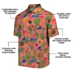 Buffalo Bills Hawaiian Shirt – Personalized Coral Pink