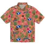 BYU Cougars Hawaiian Shirt – Custom Coral Pink