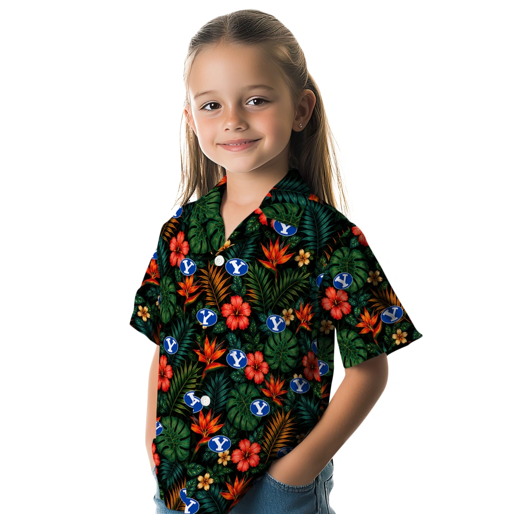 BYU Cougars Hawaiian Shirt - Personalized Dark Green BYU Cougars Hawaiian Shirt - Personalized Dark Green