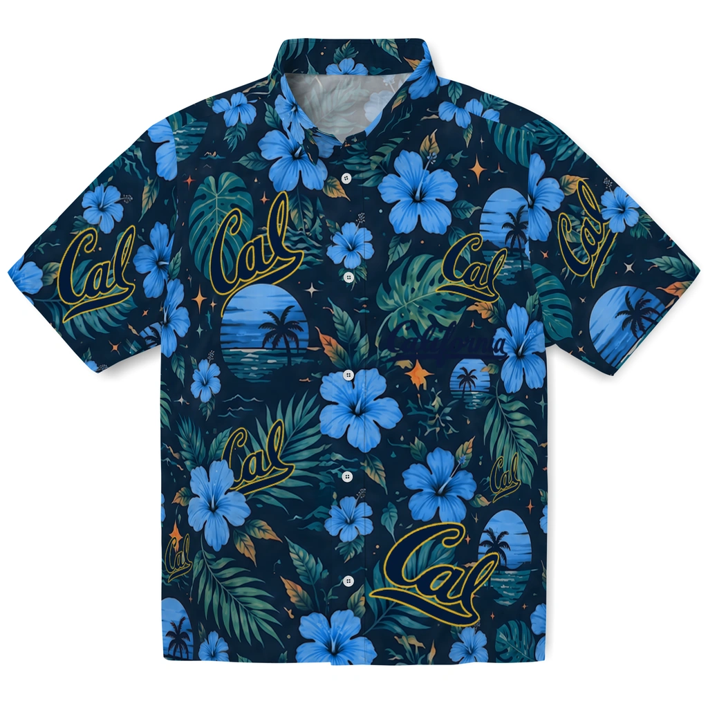 California Golden Bears Hawaiian Shirt - Custom Blue