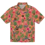 California Golden Bears Hawaiian Shirt - Customized Coral Pink 1 California Golden Bears Hawaiian Shirt – Customized Coral Pink