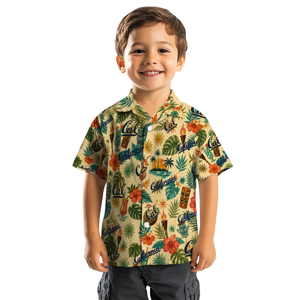 California Golden Bears Hawaiian Shirt - Customized Cream California Golden Bears Hawaiian Shirt - Customized Cream