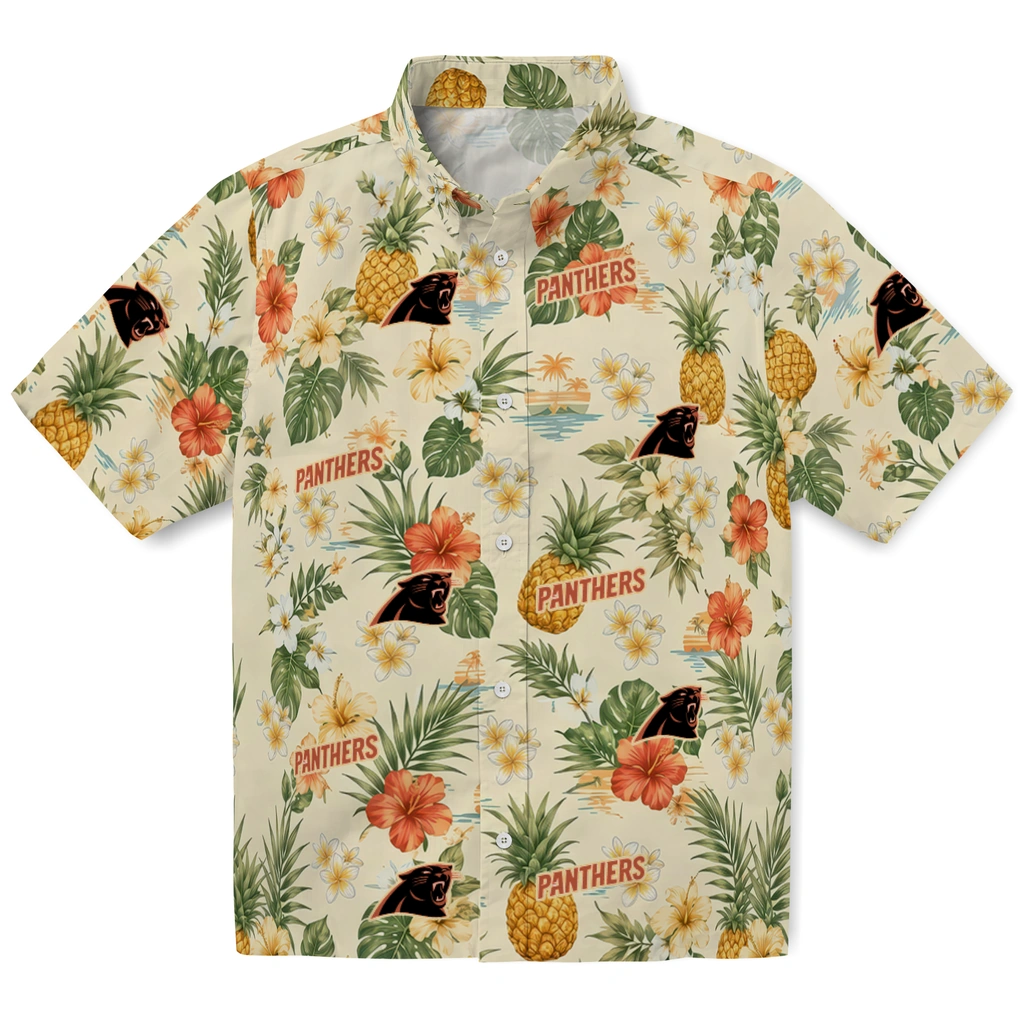 Carolina Panthers Hawaiian Shirt - Customized Cream