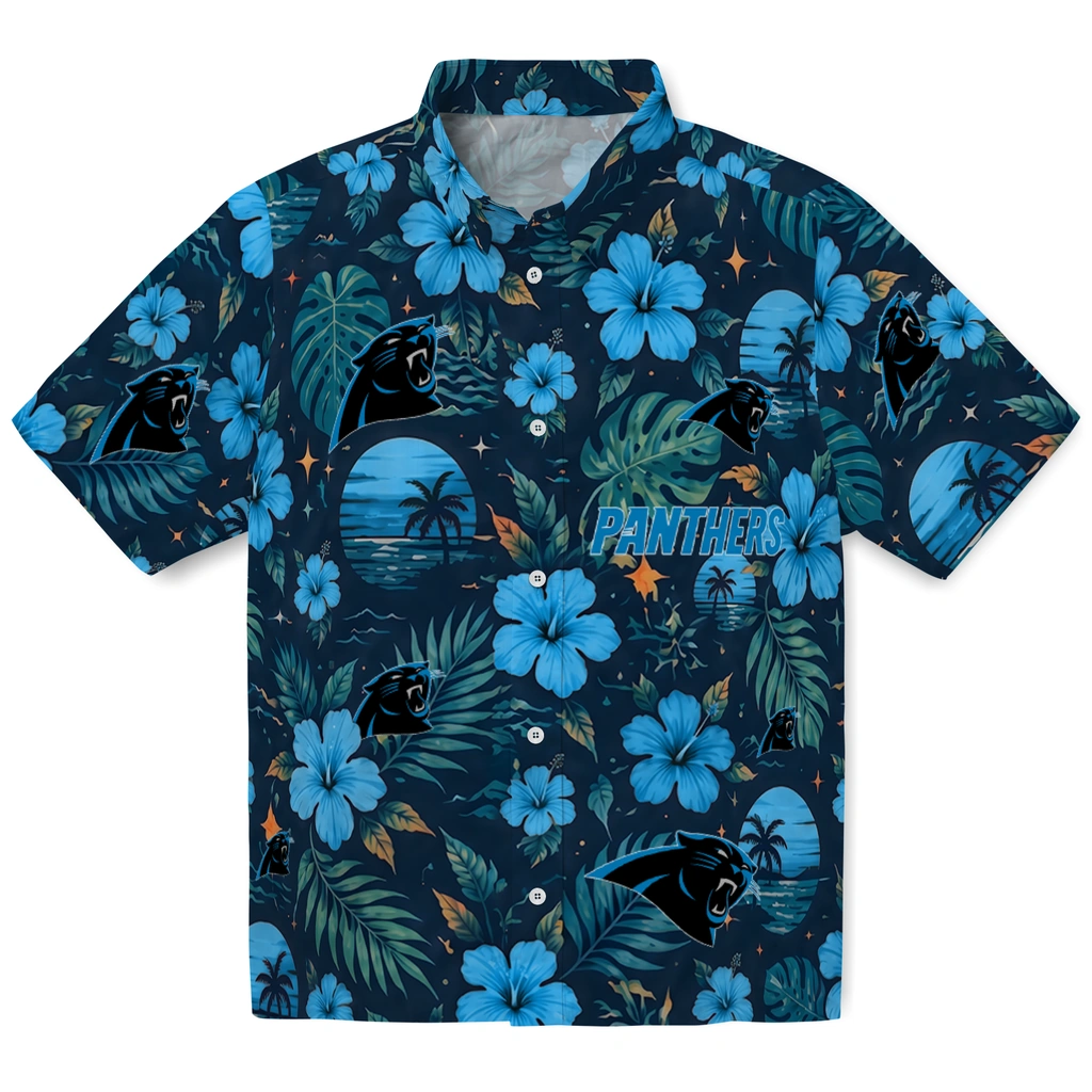 Carolina Panthers Hawaiian Shirt - Personalized Blue