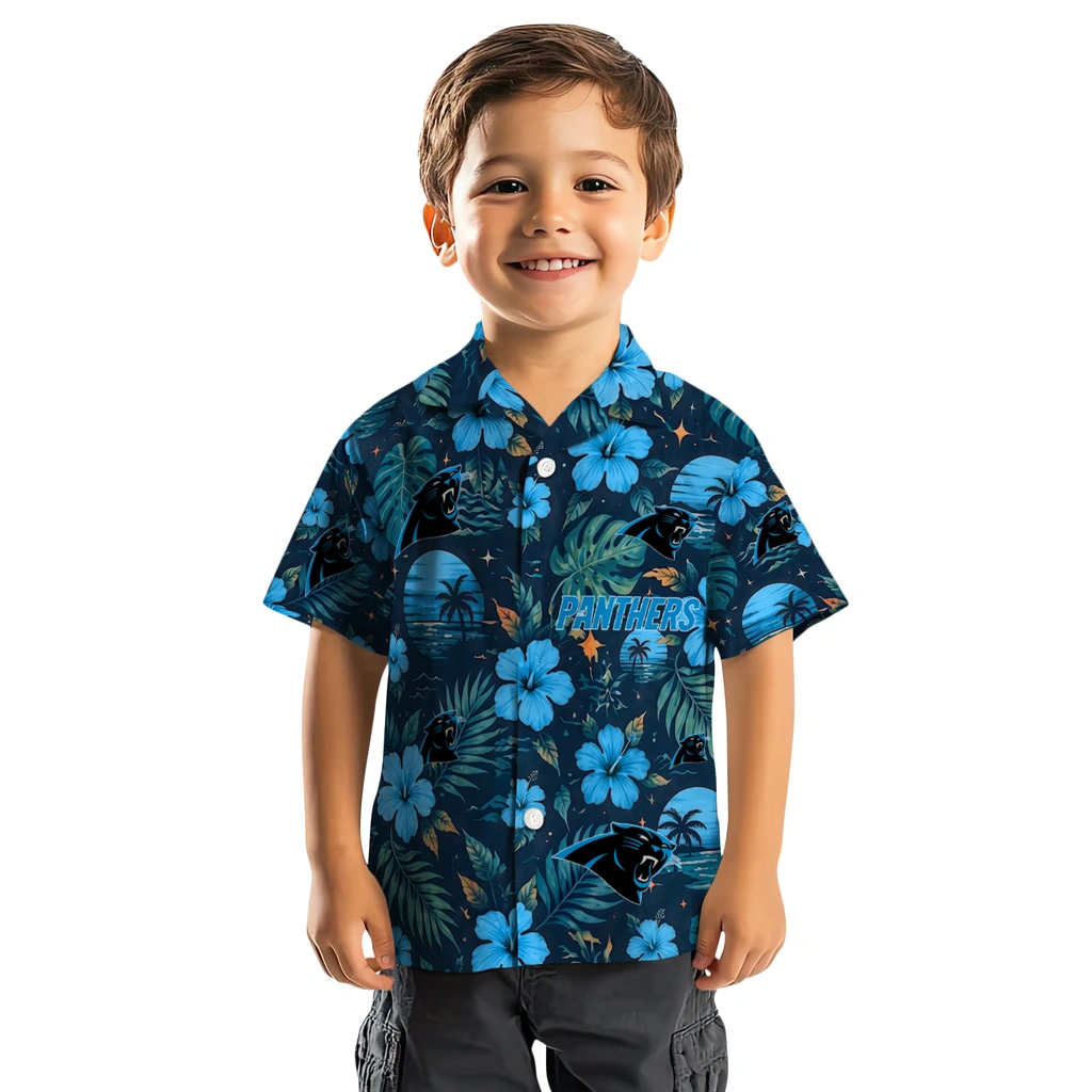 Carolina Panthers Hawaiian Shirt - Personalized Blue Carolina Panthers Hawaiian Shirt - Personalized Blue