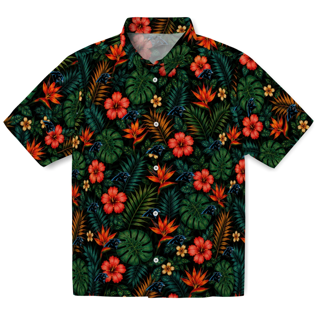 Carolina Panthers Hawaiian Shirt - Personalized Dark Green