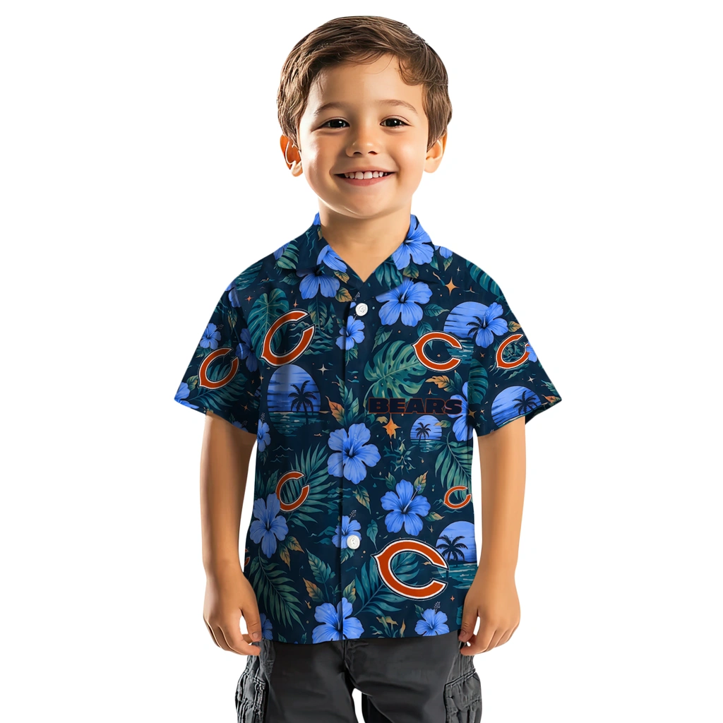 Chicago Bears Hawaiian Shirt - Custom Blue Chicago Bears Hawaiian Shirt - Custom Blue