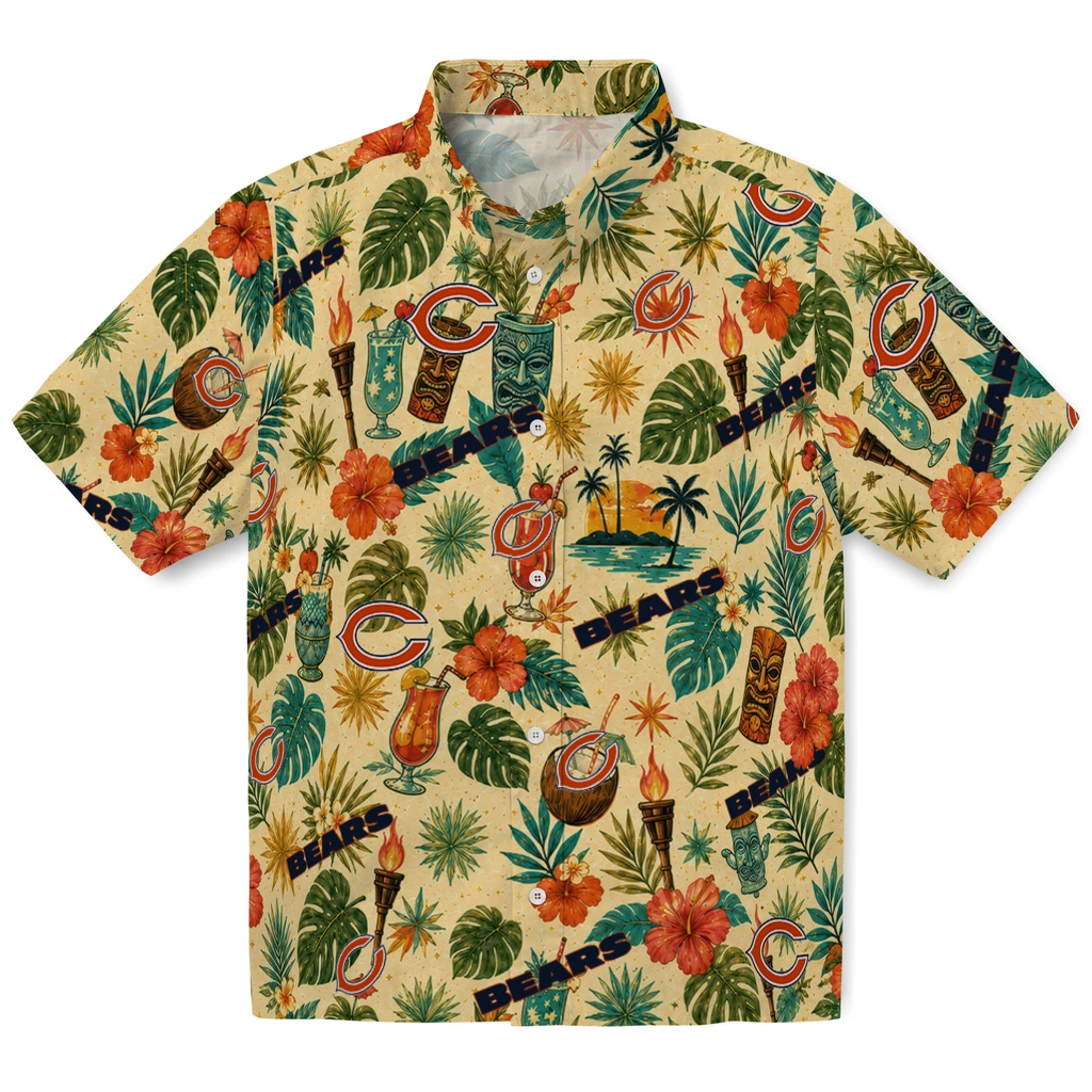 Chicago Bears Hawaiian Shirt - Customized Cream