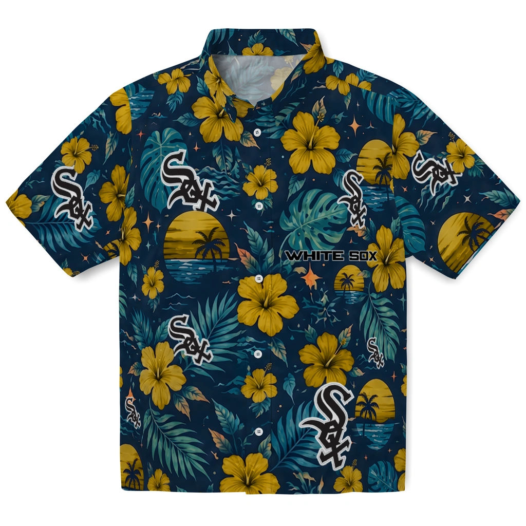 Chicago White Sox Hawaiian Shirt - Custom Black Blue