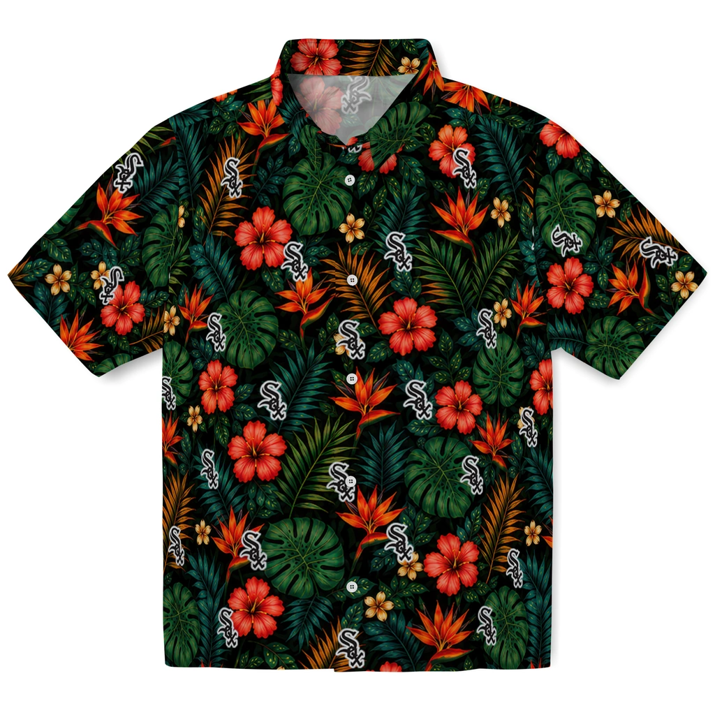 Chicago White Sox Hawaiian Shirt - Custom Dark Green