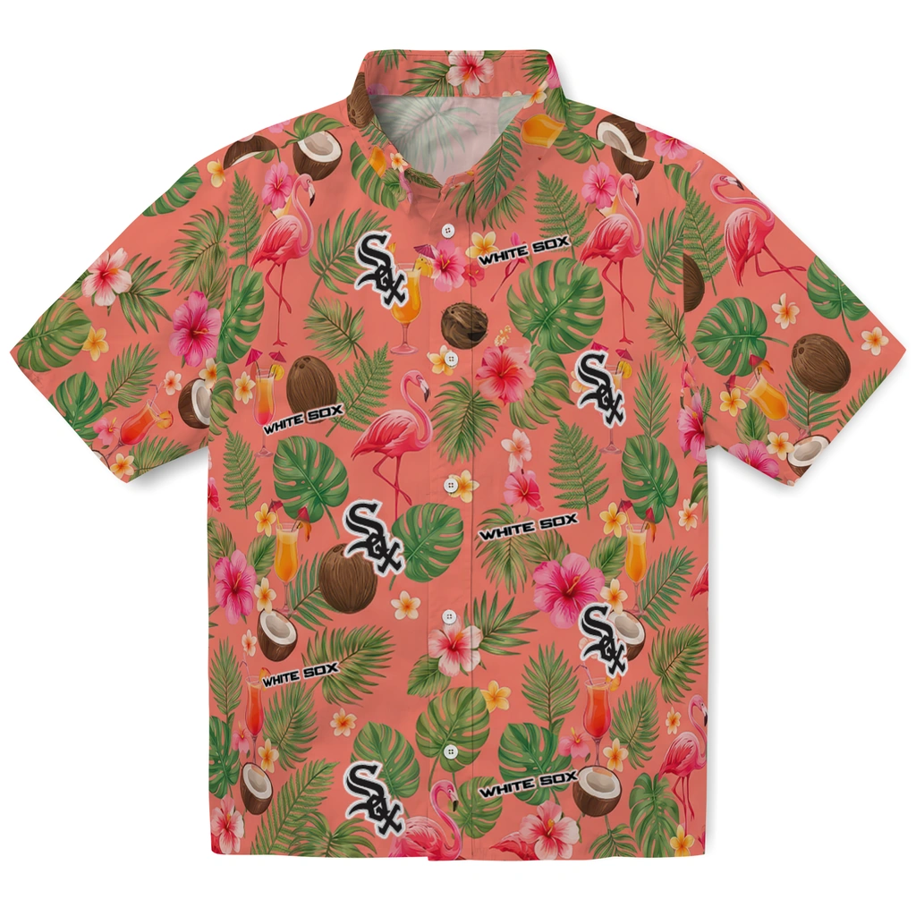 Chicago White Sox Hawaiian Shirt - Customized Coral Pink