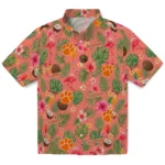 Clemson Tigers Hawaiian Shirt - Custom Coral Pink 1 Clemson Tigers Hawaiian Shirt – Custom Coral Pink