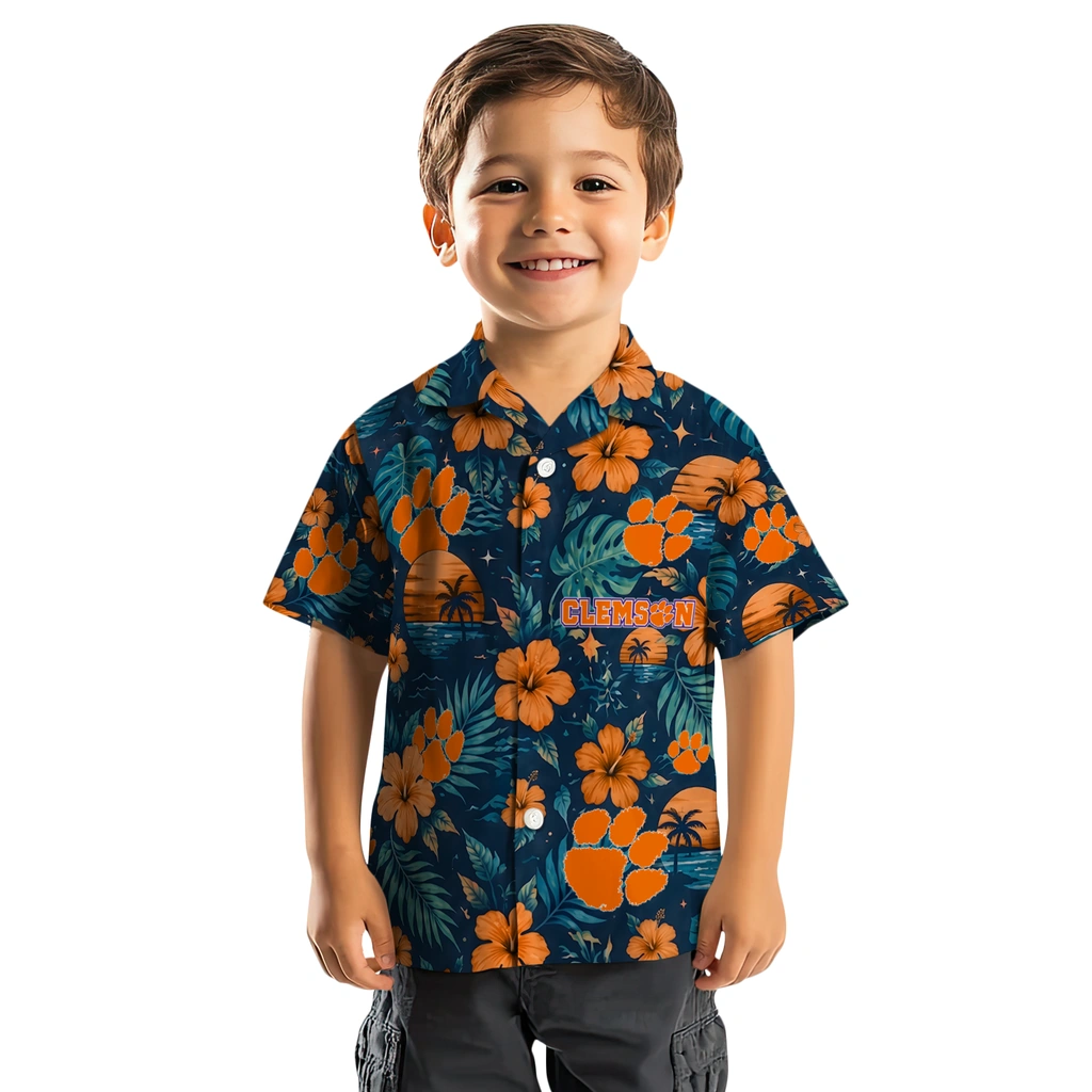Clemson Tigers Hawaiian Shirt - Personalized Orange Blue Clemson Tigers Hawaiian Shirt - Personalized Orange Blue