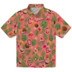 Cleveland Guardians Hawaiian Shirt - Custom Coral Pink 1 Cleveland Guardians Hawaiian Shirt – Custom Coral Pink
