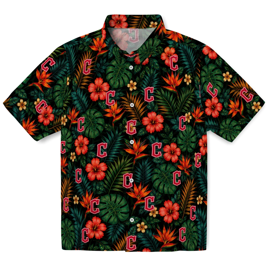 Cleveland Guardians Hawaiian Shirt - Personalized Dark Green