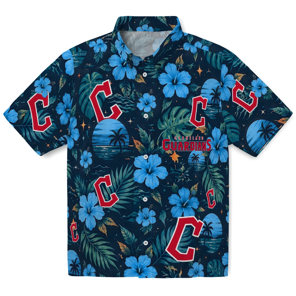 Cleveland Guardians Hawaiian Shirt - Personalized Navy Blue