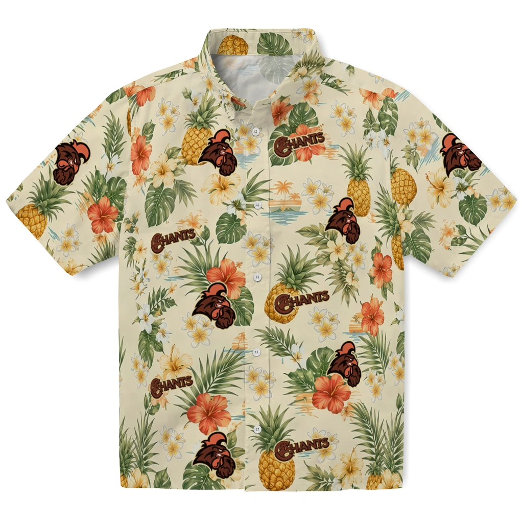 Coastal Carolina Chanticleers Hawaiian Shirt - Personalized Cream
