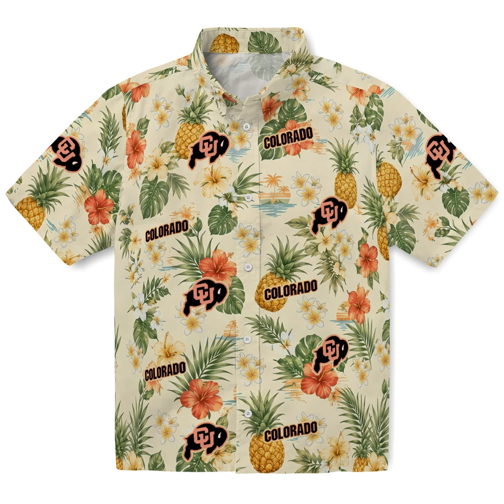 Colorado Buffaloes Hawaiian Shirt - Customized Cream