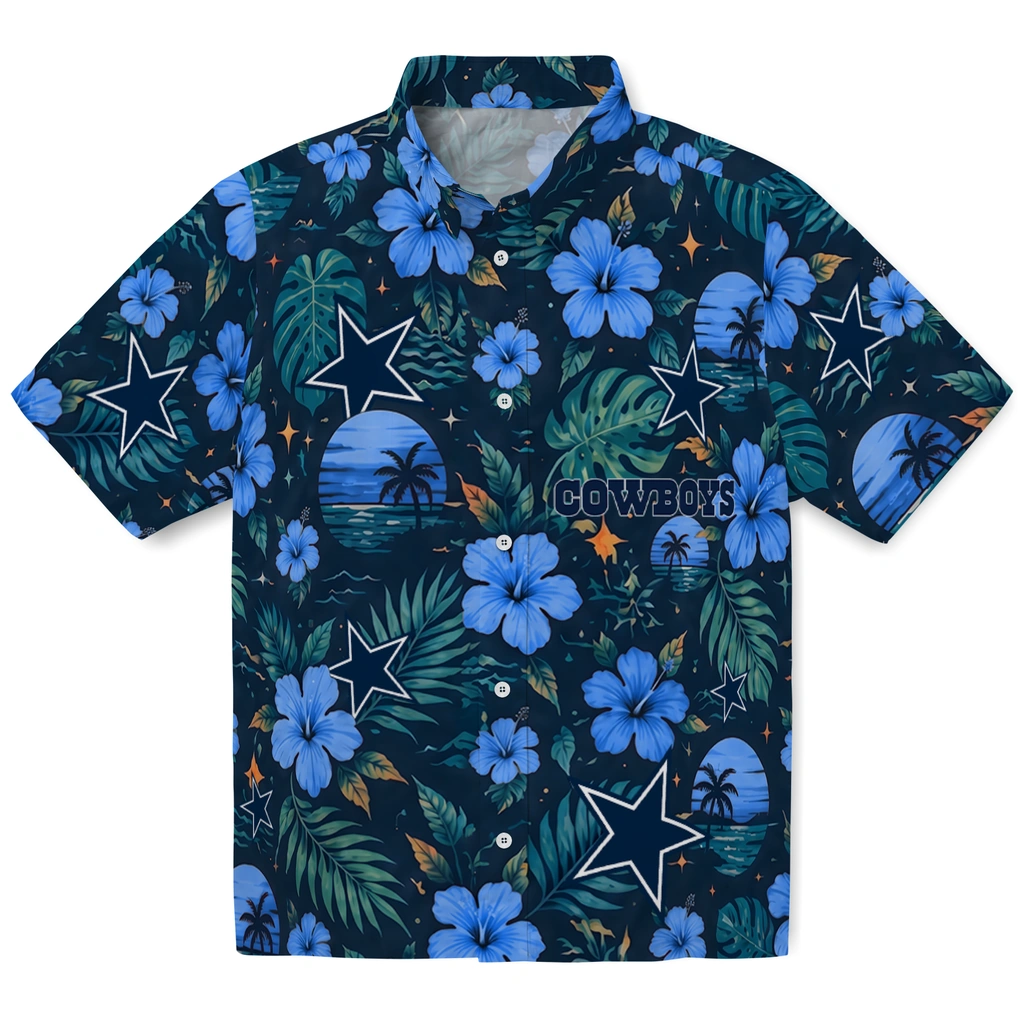 Dallas Cowboys Hawaiian Shirt - Custom Blue
