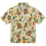 Detroit Tigers Hawaiian Shirt - Custom Cream 1 Detroit Tigers Hawaiian Shirt – Custom Cream