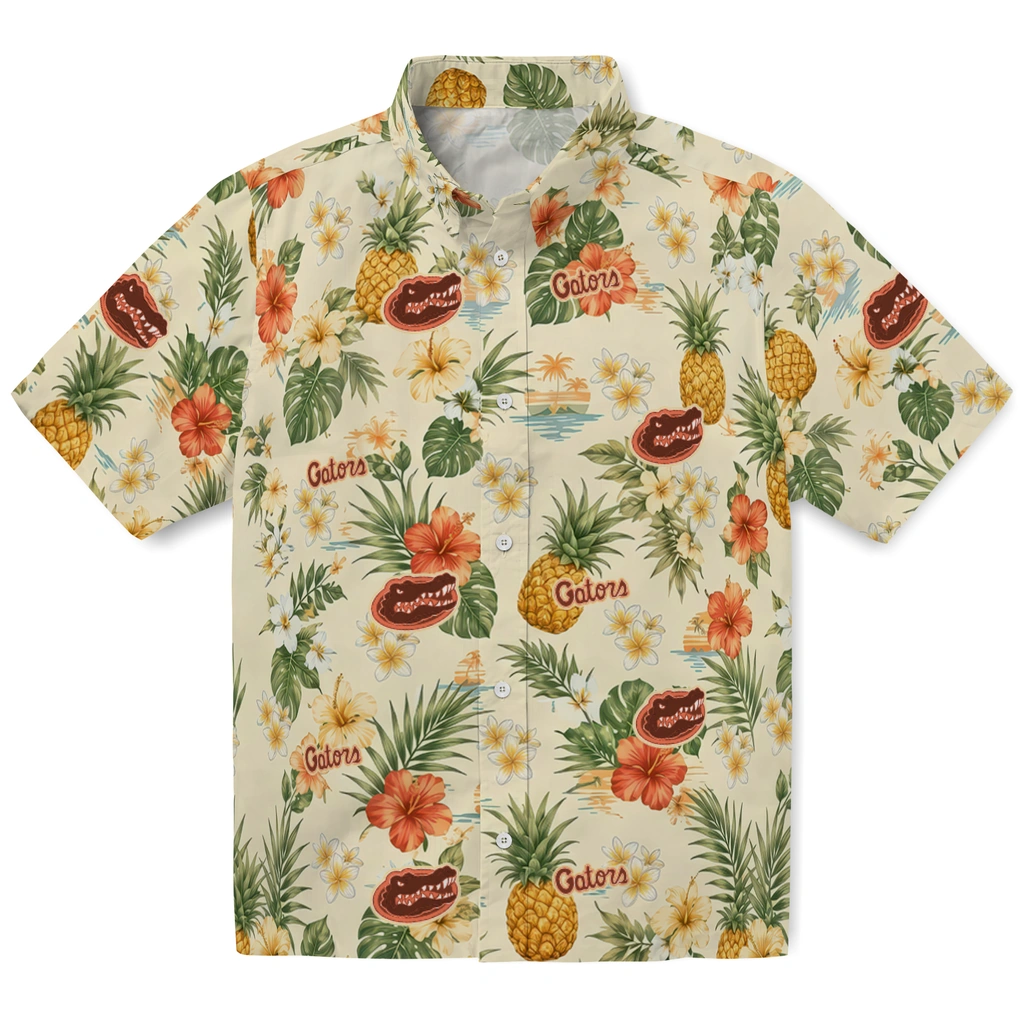 Florida Gators Hawaiian Shirt - Custom Cream