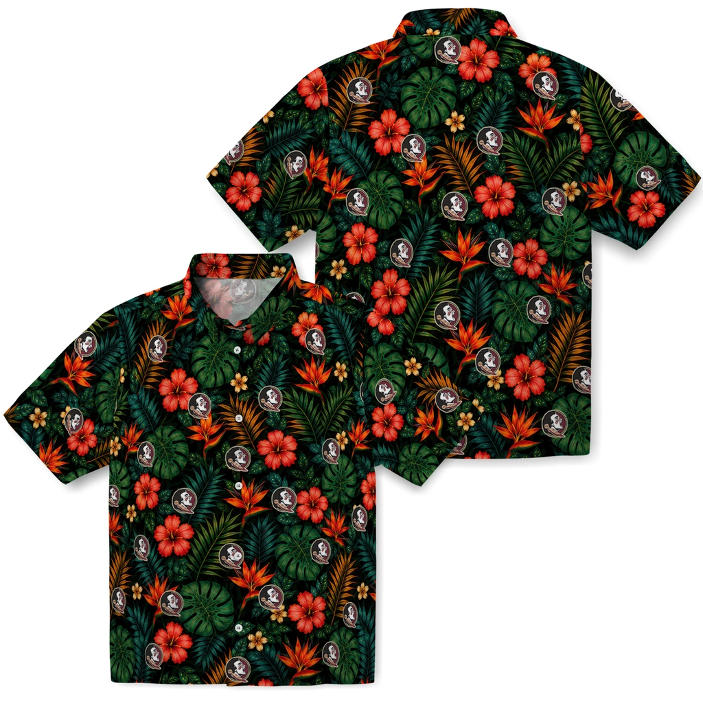 Florida State Seminoles Hawaiian Shirt - Personalized Dark Green Florida State Seminoles Hawaiian Shirt - Personalized Dark Green