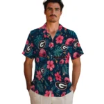 Georgia Bulldogs Hawaiian Shirt – Custom Red Blue