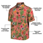 Green Bay Packers Hawaiian Shirt – Customized Coral Pink