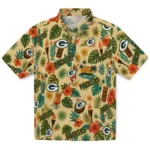 Green Bay Packers Hawaiian Shirt - Customized Cream 1 Green Bay Packers Hawaiian Shirt – Customized Cream