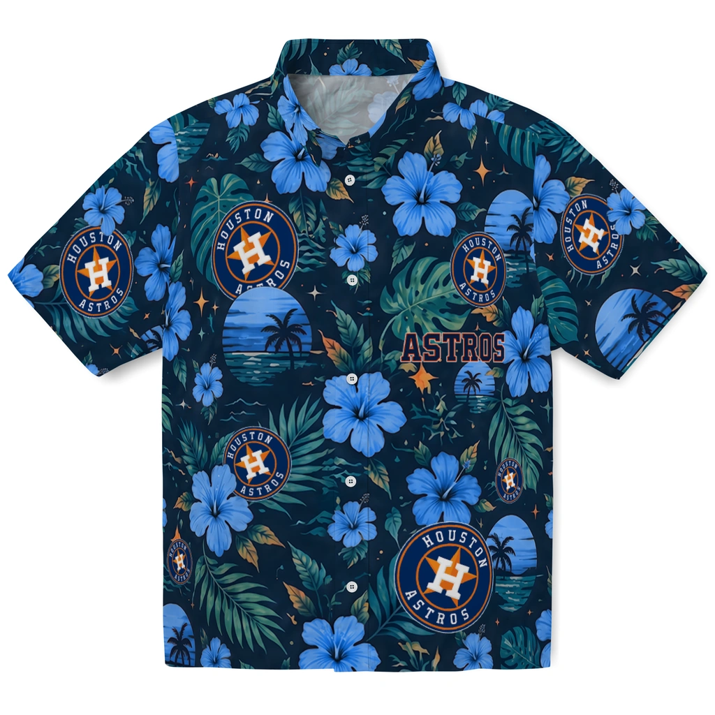 Houston Astros Hawaiian Shirt - Personalized Blue