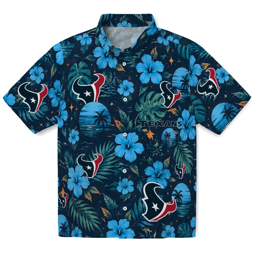 Houston Texans Hawaiian Shirt - Customized Blue
