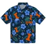 Illinois Fighting Illini Hawaiian Shirt – Customized Blue