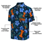 Illinois Fighting Illini Hawaiian Shirt – Customized Blue
