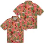 Indiana Hoosiers Hawaiian Shirt – Customized Coral Pink