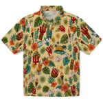 Indiana Hoosiers Hawaiian Shirt - Customized Cream 1 Indiana Hoosiers Hawaiian Shirt – Customized Cream
