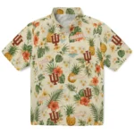 Indiana Hoosiers Hawaiian Shirt - Personalized Cream 1 Indiana Hoosiers Hawaiian Shirt – Personalized Cream