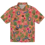 Indianapolis Colts Hawaiian Shirt - Custom Coral Pink 1 Indianapolis Colts Hawaiian Shirt – Custom Coral Pink