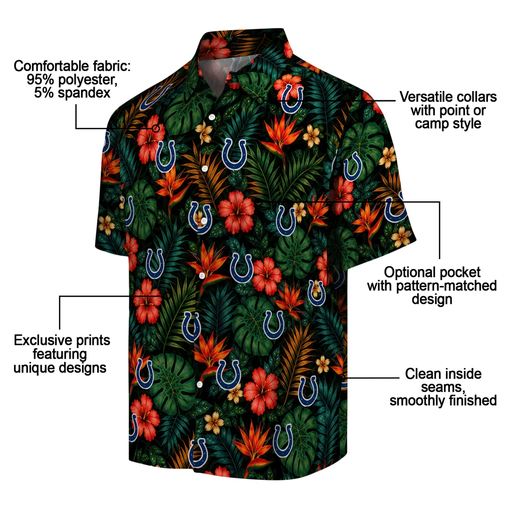 Indianapolis Colts Hawaiian Shirt - Personalized Dark Green Indianapolis Colts Hawaiian Shirt - Personalized Dark Green