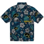 Iowa Hawkeyes Hawaiian Shirt - Personalized Black Blue 1 Iowa Hawkeyes Hawaiian Shirt – Personalized Black Blue